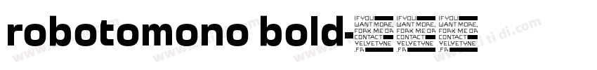 robotomono bold字体转换